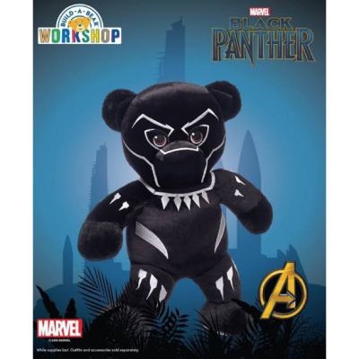 🌟แถมฟรีใบเกิด🌟ตุ๊กตาBlack Panther เสือดำ Wakanda Forever🌟Build A Bear Workshop🌟RAREหายากมากๆ❤️‍🔥สินค้าปีเก่าเลิกผลิต❤️‍🔥
