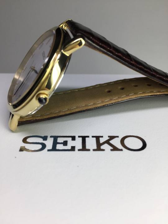 นาฬิกาข้อมือ-ไซโก้-seiko-mens-watch-รุ่น-skk648p1-ตัวเรือนทอง-สายหนัง-กระจกกันรอย-รับประกันของแท้-100-เปอร์เซนต์-โดย-cafenalika