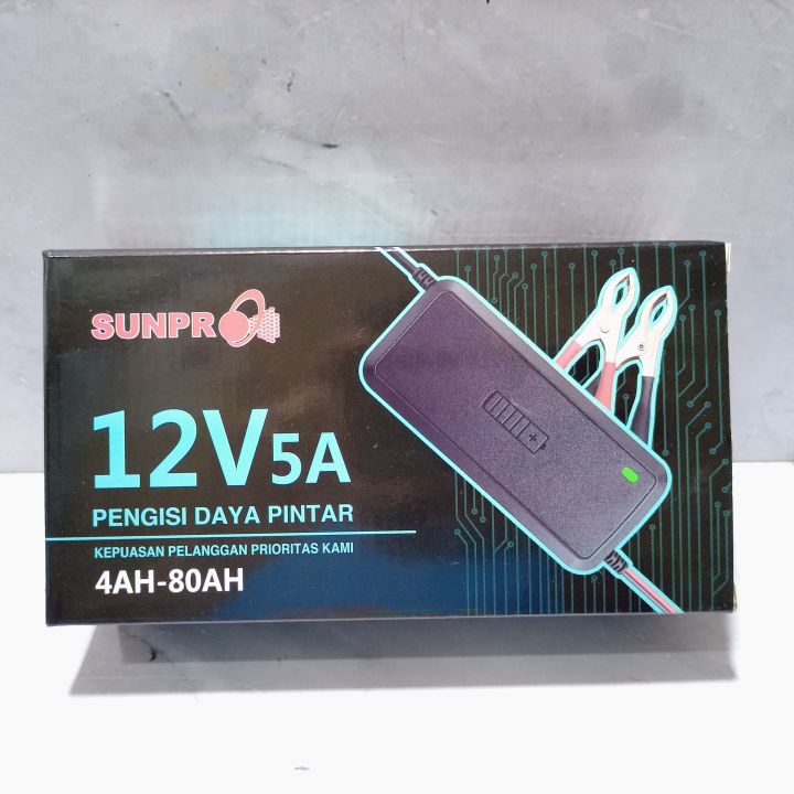 Charger Aki/ Cas Aki Portable Sunpro 12V 5A 12V5A | Lazada Indonesia
