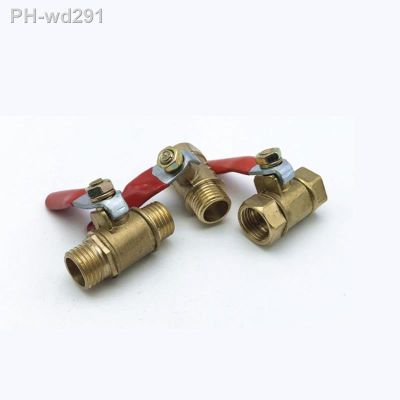 ๑❁✿ 1/8 1/4 3/8 1/2 BSP Female Male Thread Two Way Brass Pneumatic Shut Off Ball Valve Pipe Fitting Connector Coupler Adapter