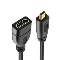 Micro HDMI Yang Kompatibel dengan Pria Ke HDMI-Kompatibel Perempuan Konektor Adaptor Kabel Pendek 17Cm