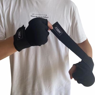 2pcs Boxing Gloves Thickened Sponge Protecting Fist Peak Boxing Training Gloves MMA Muay Thai Training Quick Wrapping Bandage