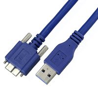 5Gbps Micro B USB 3.0 Micro B Cable Wire With Panel Mount Screw Lock Connector Cord Prevent Come off 1.8m 2m 3m 5m Wires  Leads Adapters