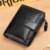 TOP☆ NYXIA Genuine Leather Wallet Women  Short Zipper Cowhide Wallets with Chain Cute Small Coin Purse Money Bag  Wallet for Women