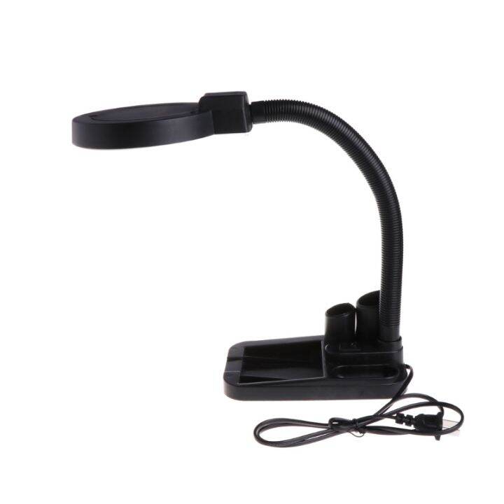 5X 10X Magnifier Magnifying Glass Desk Lamp Repair Tools With 40 LED