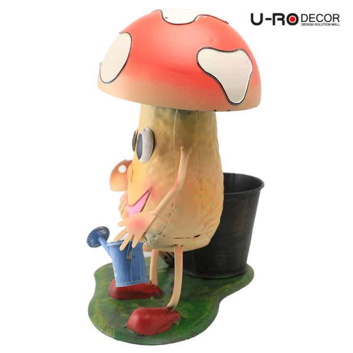 u-ro-decor-กระถางดอกไม้-รุ่น-mushroom-b-สีส้ม-ขายยกลัง-6-ชิ้น-กล่อง