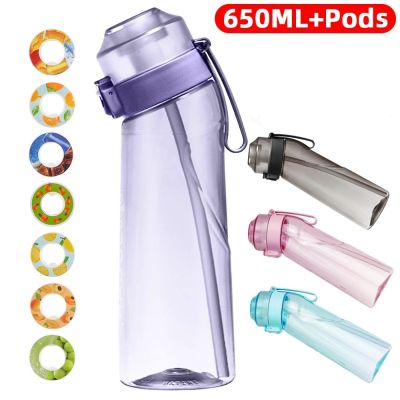 【jw】⊕  650ML Air Fruit Scent Flavored Bottle with Pod Up Outdoor Sport Cup