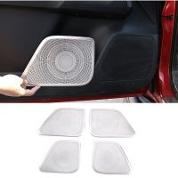 4Pcs/Set Stainless Steel Car Door Loudspeaker Net Cover Panel Trim Fit For Toyota Tacoma 2016-2020 Auto Interior Accessories