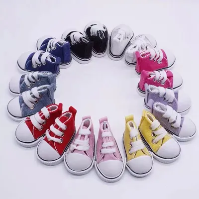 1/6 BJD Doll Shoes Handmade 5 CM Shoes for Dolls Mini Canvas Shoelace Doll Play House Dress Up Accessories Children Toys Gift