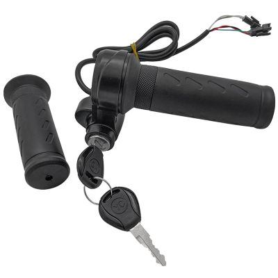 Electric Bike Scooter Throttle Grip Handlebar with Power Switch Electric Bicycle Accessories