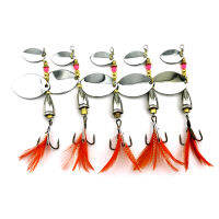 【cw】9.3cm Double Sequin Metal Spoon Lure 16.3g Spinner Fishing Lure Bass Baits Feather Hook ！