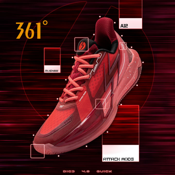 361 Degrees BIG3 4.0 Quick Men's Professional Basketball Shoes Combat