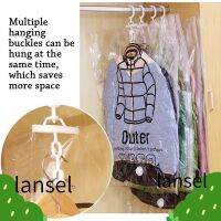 ☁ Lansel ถุงบีบอัดสูญญากาศ แบบใส ตะขอแขวน ตะขอแขวนเสื้อผ้า ถุงเก็บเสื้อผ้า กันฝุ่น ผ้าคลุม พับได้