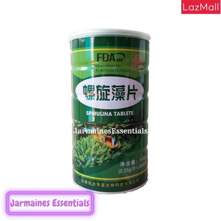 FDA Approved Spirulina 2000 Tablets in Can Lazada PH