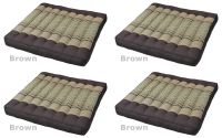 4 x เบาะรองนั่ง  ผ้าขิต ขนาด 20x20x3 นิ้ว Thai Meditation Cushion Seat Pads Pack 4