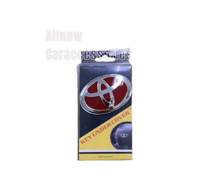 AD.โลโก้* TOYOTA  ติดแป้นแตรพวงมาลัย สีแดง ขนาด* 4.5 x 6.8 cm ราคาต่อชิ้น