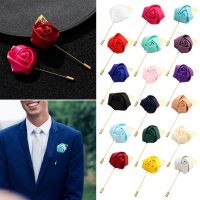 TI9P เครื่องประดับ ตกแต่งงานแต่งงานเจ้าสาว Lapel Pin เข็มกลัดดอกไม้ ชุดแต่งงานสำหรับผู้ชาย เสื้อยกทรงผู้ชายที่ดีที่สุด เข็มกลัดดอกกุหลาบ เจ้าบ่าว Boutonniere