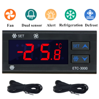 ETC-3000 Mini Temperature Controller ตู้เย็นเทอร์โมเรกูเลเตอร์ Thermoregulator Thermocouple NTC Dual sensor 220V ลด 40%-harjea4397887