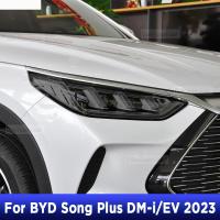 สำหรับ BYD เพลงพลัส DM-I EV 2023รถภายนอกไฟหน้าป้องกันรอยขีดข่วนด้านหน้าโคมไฟสี TPU ฟิล์มป้องกันปกอุปกรณ์ซ่อม