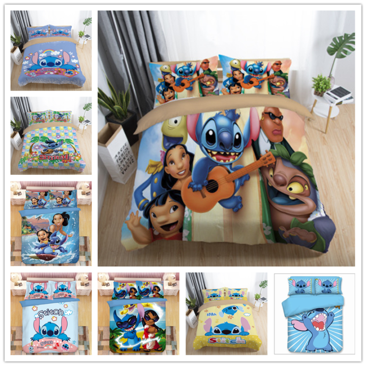 Cartoon Lilo and Stitch Bedding Set Single Double Twin Full Queen King ...