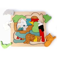 【CC】♞  Multilayer Jigsaw Story Scenes Recessed Games Early Educational for Children