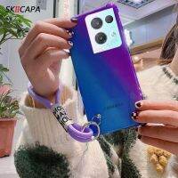 【CW】 Fluorescence Wristband Soft Oppo Reno 8 7 Se 6 5 4lite 3 Colorful Gradient Silicone Shookproof Cover