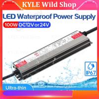 KYLE Wild Shop 100W LED Driver DC12V DC24V IP67 Waterproof Lighting Transformers for Outdoor Lights Power SupplyAC100-265V 100W