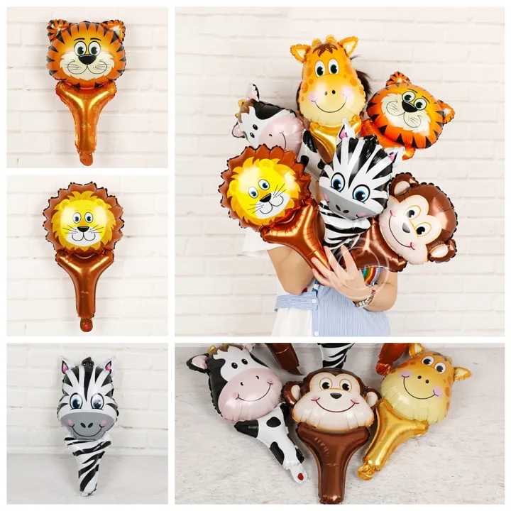 Ready Stock】2/6pcs Animal Foil Balloons Safari Zoo Handheld Inflatable Air  Balloon Happy Birthday Party Decorations Kids Gifts | Lazada Singapore