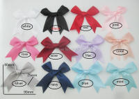 9cm big bows satin ribbon 1" width DIY hand made 50pcs hair clip bow clothes gift decoration