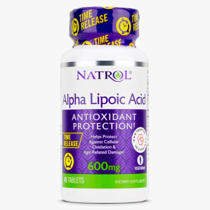 Natrol, Alpha Lipoic Acid, Time Release, 600 mg, 45 Tablets Lazada PH