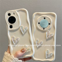 Phone Case เคส Honor X9b 5G เคสรูปหัวใจสามมิติป้องกันเลนส์นุ่ม2023ฝาหลัง