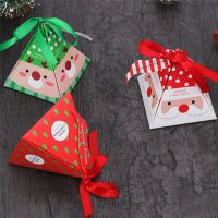ถุงของขวัญคริสต์มาสสุดสร้างสรรค์ YKM4298 10ชิ้นกระเป๋าใส่ของตกแต่งคริสต์มาสกล่องลูกอม