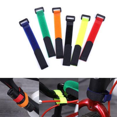 5PCS Bicycle Handlebar Fixed Tape Bike Handlebar Velcro Strap Tie Rope Cycling Pump Water Bottle Fastening Bands Adhesives Tape