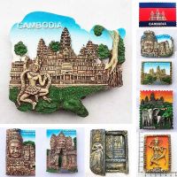 【YF】™✌﹍  Cambodia Fridge Magnets Southeast Tourist Souvenirs Magnetic fridge Sticker Angkor Wat  Apsara Stickers for Refrigerator