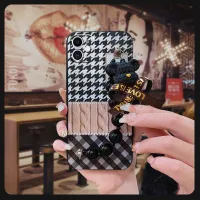 Black pearl pendant Back Cover Phone Case For iphone 12 Mini Cartoon phone case cute Skin feel silicone Simplicity