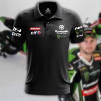 （You can contact customer service for customized clothing）Super Premium: Official MotoGP 2023 Kawasaki Ninja ZX10RR Racing Team Mens Casual Short Sleeve Graphic Polo Tees(You can add names, logos, patterns, and more to your clothes)