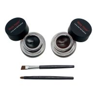 Music Flower 2 in 1 Coffee Black Gel Eyeliner Make Up Waterproof Cosmetics Set Eye Liner Makeup Eye maquiagem M1007