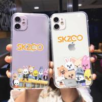 Cartoon S-Stray SKZOO K-Kids Phone Case For iPhone 11 12 Mini 13 14 Pro XS Max X 8 7 6s Plus 5 SE XR Transparent Shell