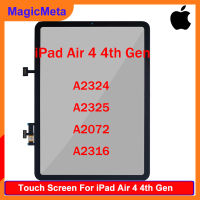 MagicMeta 10.9 "หน้าจอสัมผัสสำหรับ iPad Air 4 4th Gen 10.9" 2020 A2325 A2324 A2072หน้าจอสัมผัส A2316อะไหล่ประกอบจอแสดงผล (หน้าจอสัมผัสของ iPad เท่านั้นไม่หน้าจอ LCD)