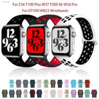 ◆◈ 42 44mm Silicone Strap For IWO Series 6 7 Smart Watch Z36 T100 Plus W37 For SmartWatch T500 X6 W26 Pro For DT100 HW22 Wristbands