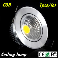 【✆New✆】 YISFF SHOP 1ชิ้นไฟไฟดาวน์ไลท์ Led สว่างจ้าปรับแสงได้ไฟสปอร์ตไลท์เพดาน Cob ไฟเพดาน3W 5W 7W สีขาว4000K หรี่แสงได้5W)