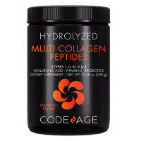 Codeage Multi Collagen Peptides + Probiotics Black Edition, Vitamin C, Hyaluronic (300g)