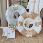 Phao bơi ngồi chống lật xỏ chân Barrot cho bé gấu nâu Brown Hàn Quốc màu