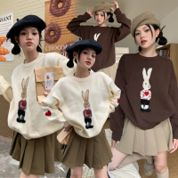 พร้อมส่ง 3 สี ✧ ? Rabbit sweater เสวตเตอร์ไหมพรมทอลายกระต่ายสุดน่ารัก (38177)