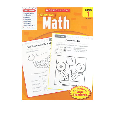 Academic success with math, grade 1 first grade math practice primary school students home workbook must win series English original