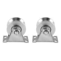 【LZ】❇□✻  Aço inoxidável V-Type Polia Bloco Mudo Rolamentos Groove Sliding Roller Track Wheel 2 Pack