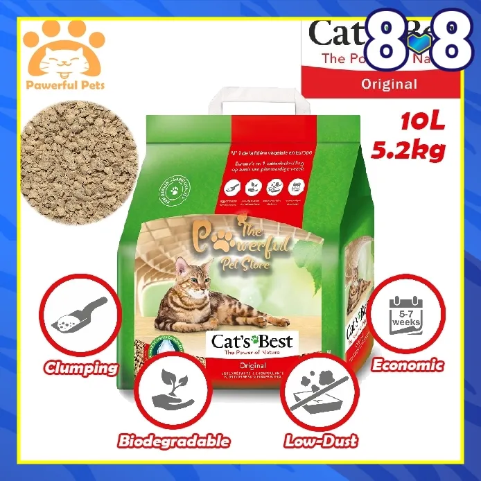 Cat's Best Oko Plus Original Cat Litter Natural Fibre Fiber Wood