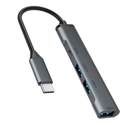 พื้นที่เก็บข้อมูลขนาดใหญ่ Type-C Docking Station 4-In-1 Multi-Function ความเร็วสูงประหยัดพื้นที่ PD Fast Charging Universal USB 2.0 3.0 USB-C Multi Splitter Hub Adapter สำหรับแล็ปท็อปทนทาน Type-C Hub