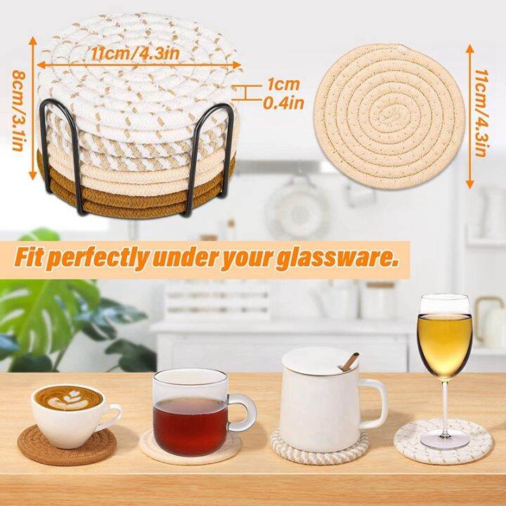 8-pcs-drink-coasters-with-holder-4-colors-absorbent-coasters-for-drinks-cotton-woven-coaster-set-for-home-decor