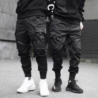 【CC】✧¤  Harem Joggers Men Pants Streetwear 2023 Hip Hop Pockets Male Fashion Trousers